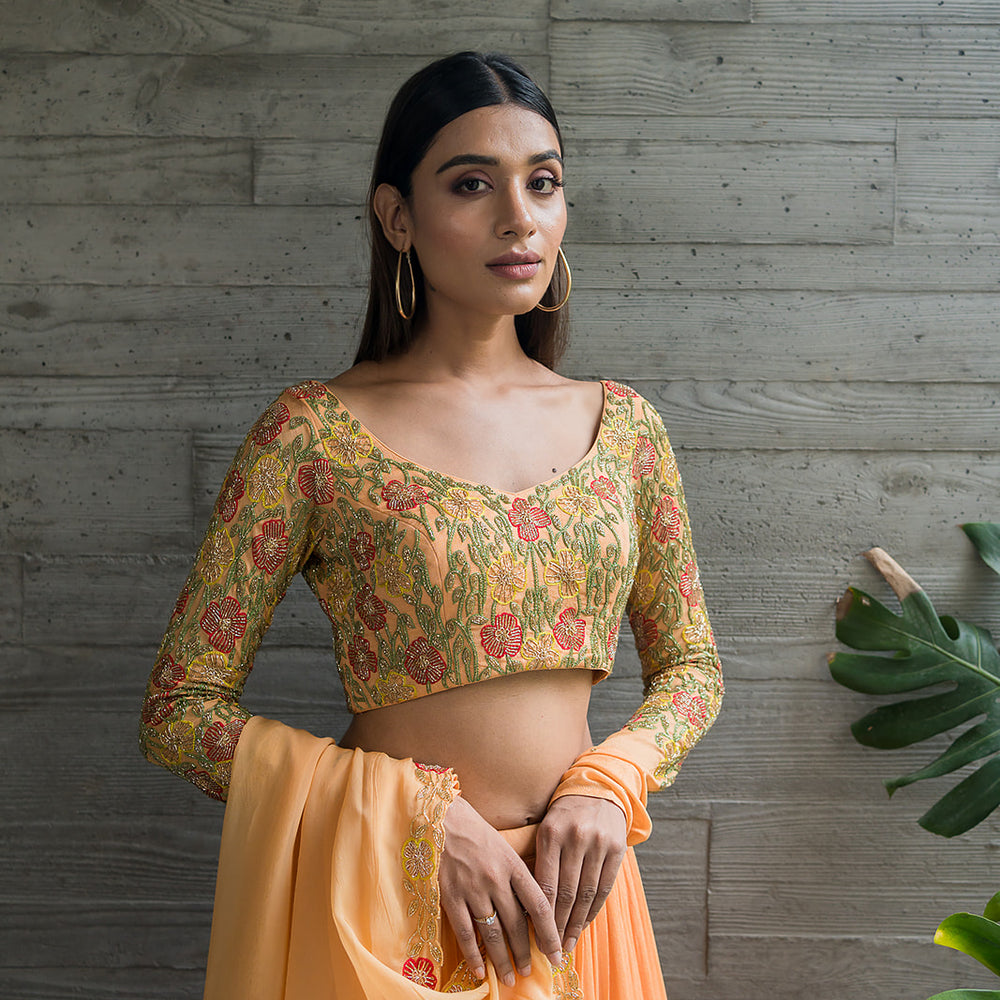 Peach Hue Lehenga