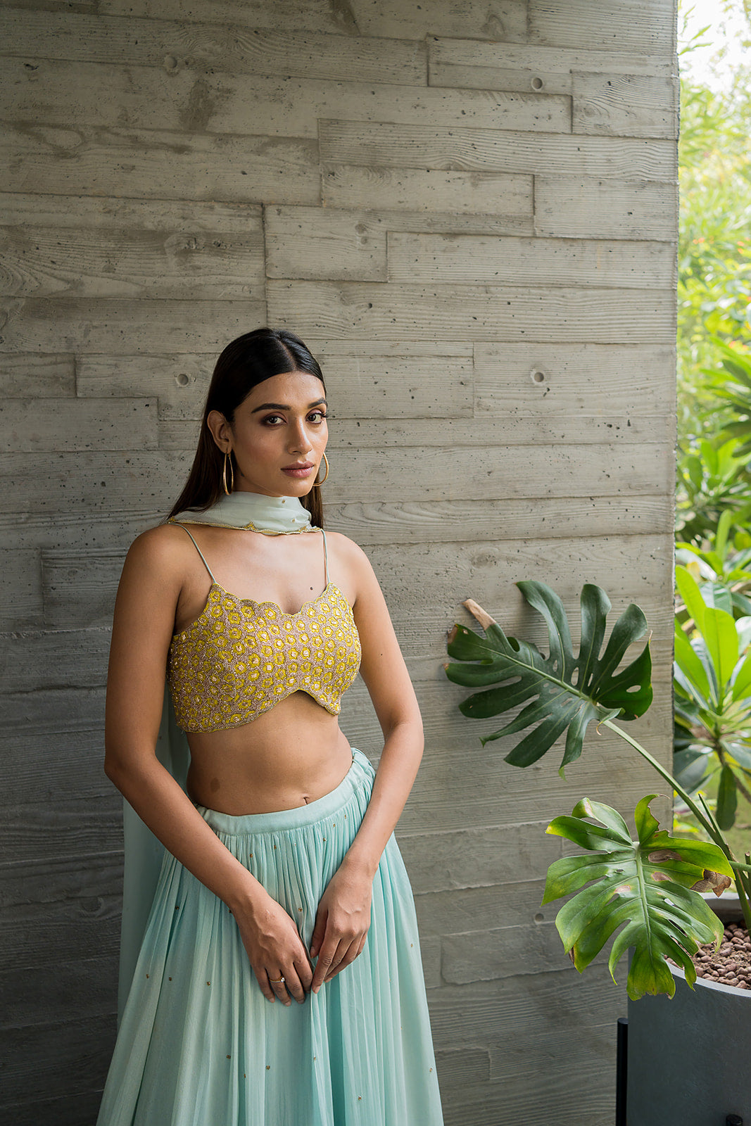 Mint Blue Lehenga