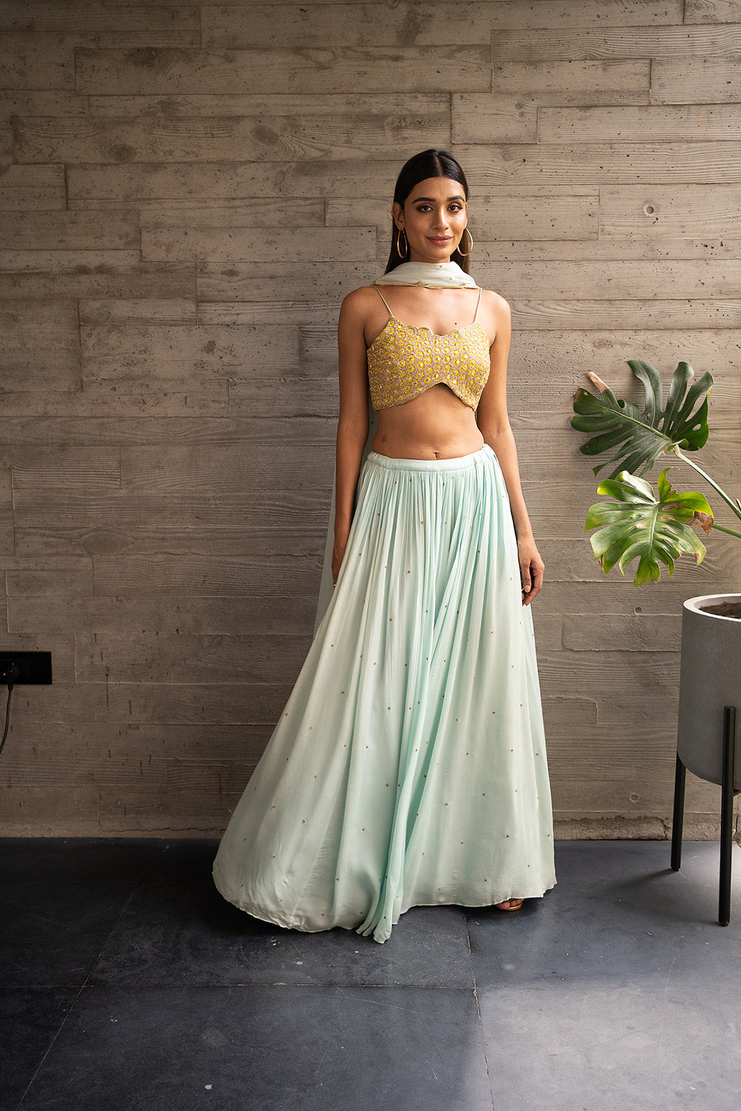 Mint Blue Lehenga
