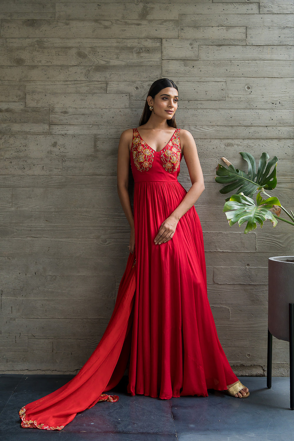 Red Anarkali