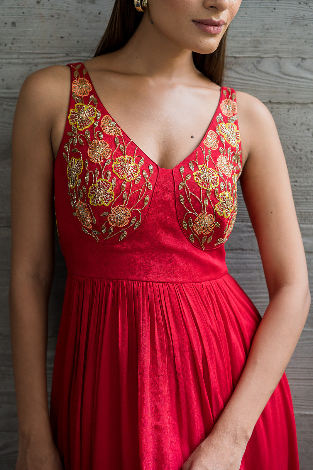 Red Anarkali