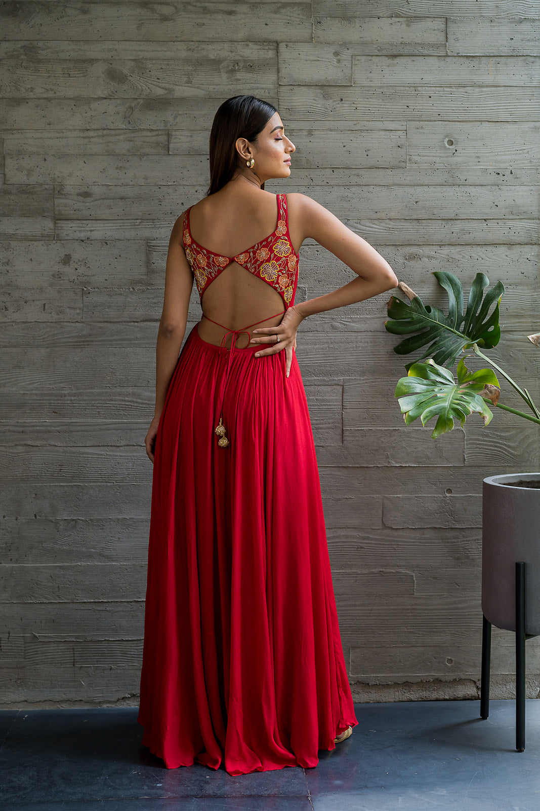Red Anarkali