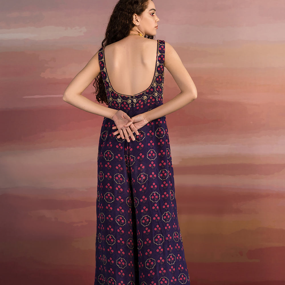 
                      
                        Purple Printed Jumpsuit
                      
                    