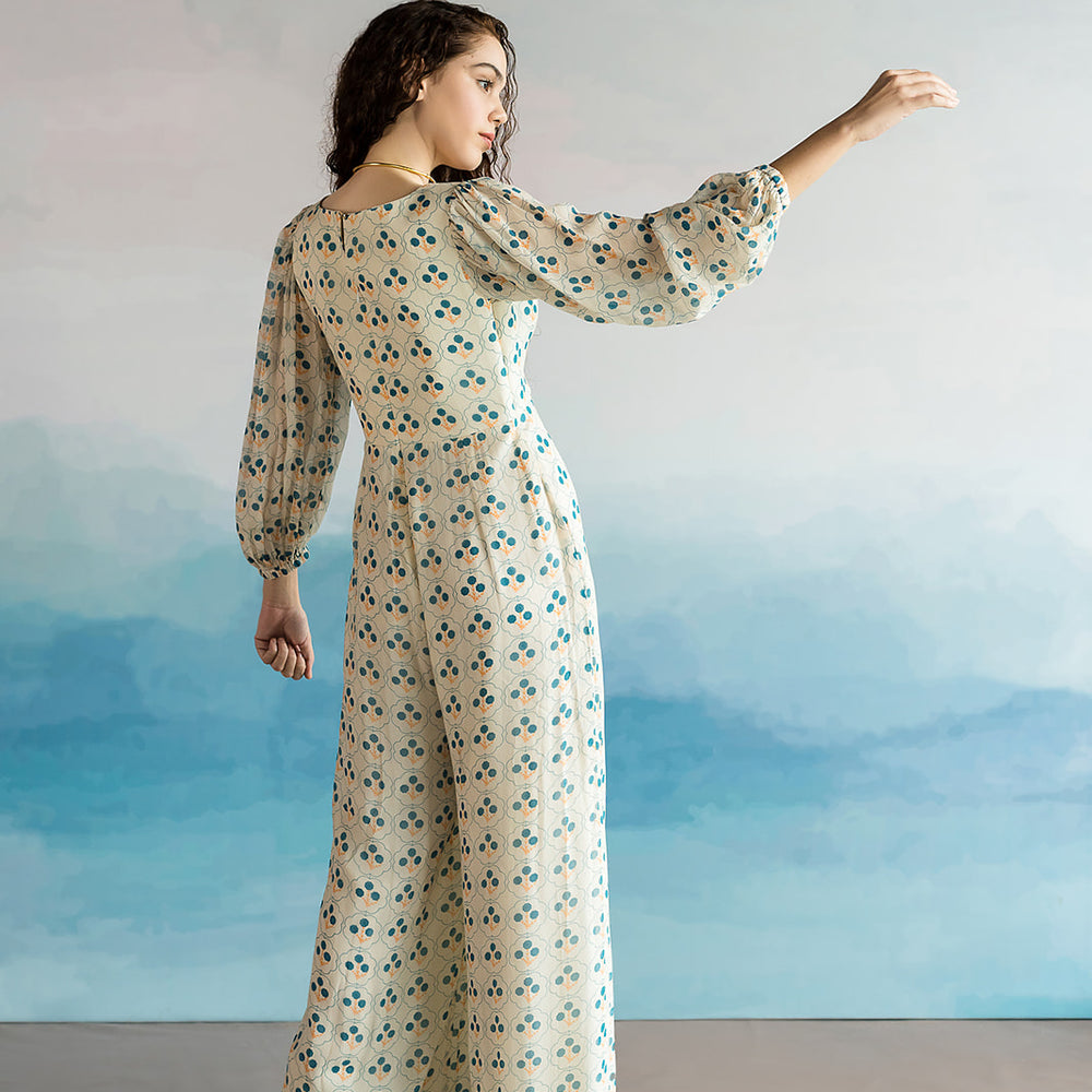
                      
                        Off White Printed Jumpsuit
                      
                    