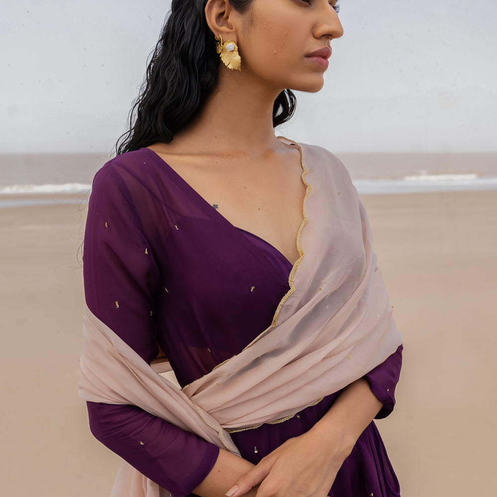 
                      
                        PURPLE CHITTA&nbsp; ANGRAKHA BRALETTE PALAZZO WITH DUPATTA SET
                      
                    