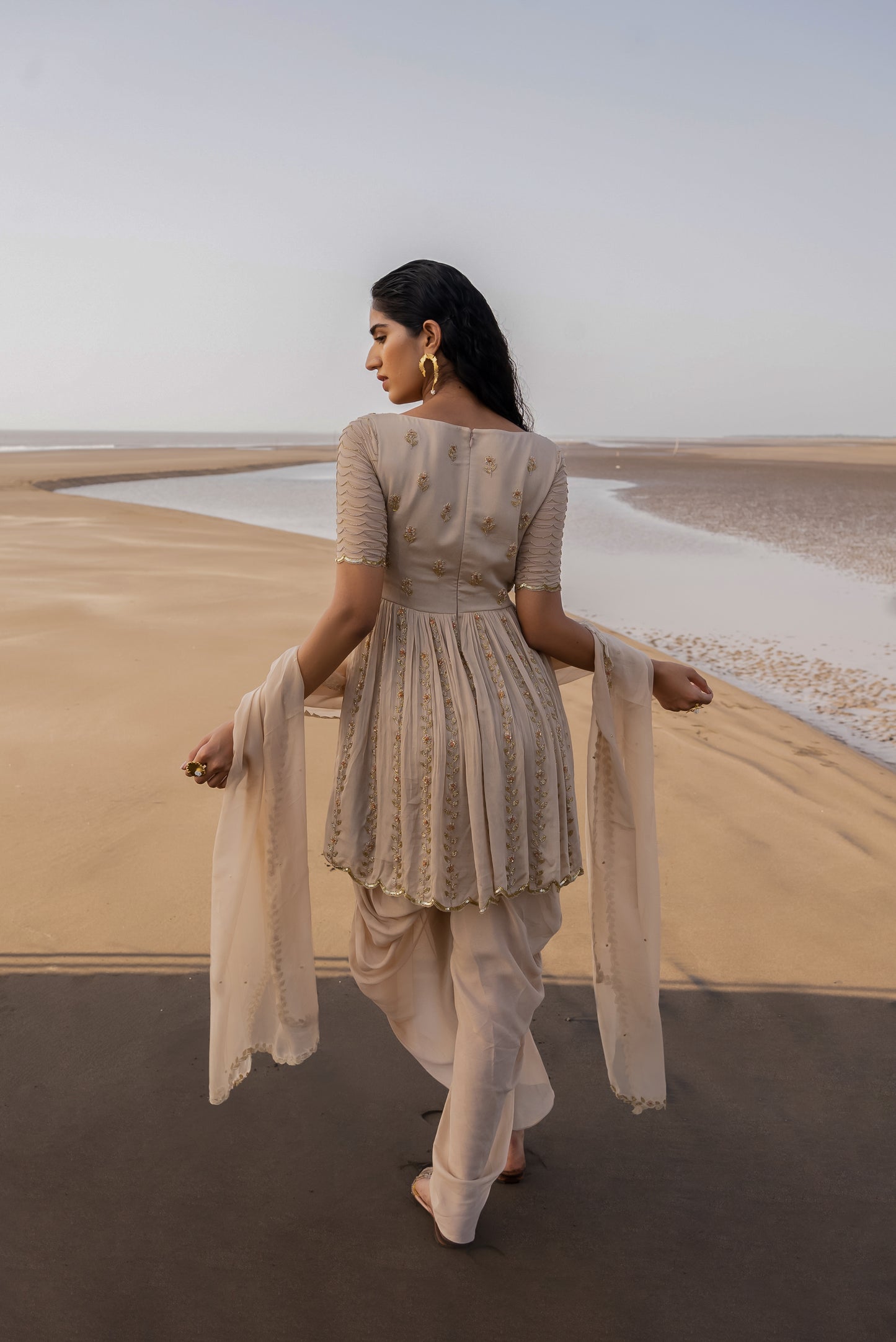 IVORY KURTA DHOTI SET