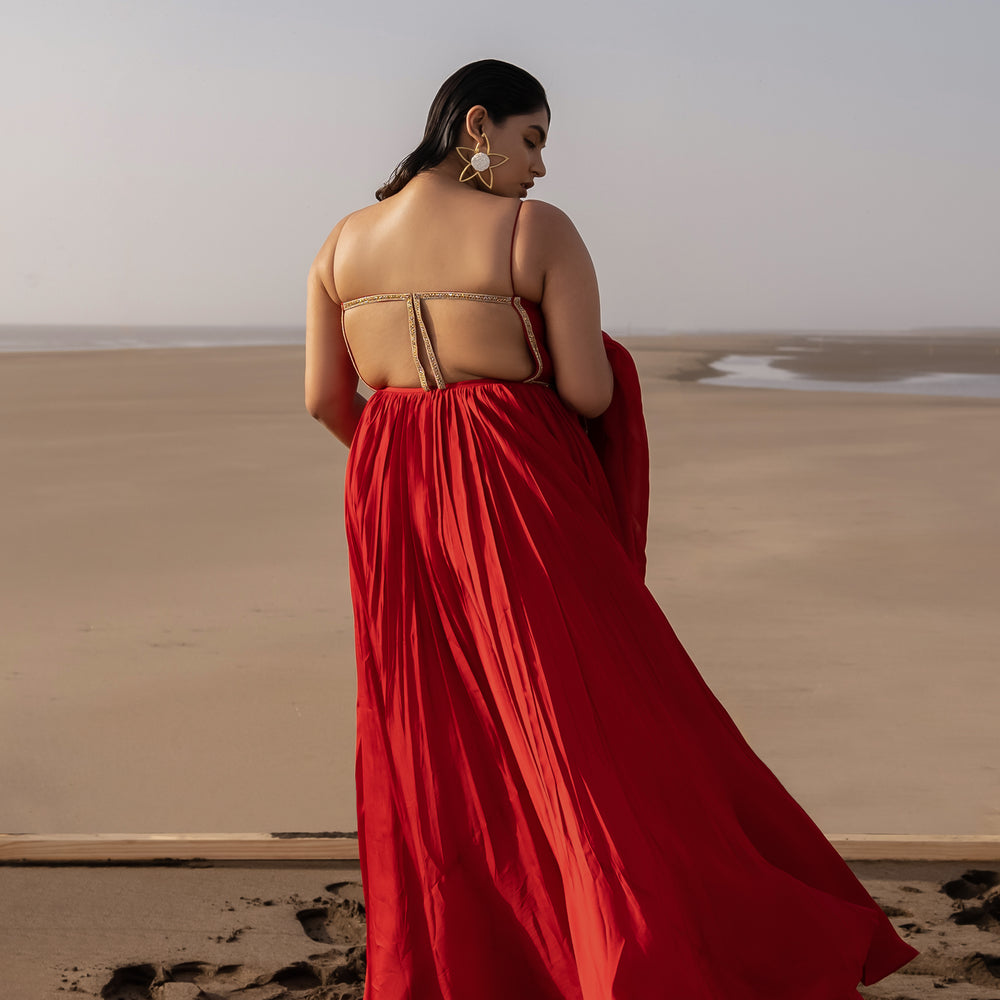 
                      
                        RED BACKLESS ANARKALI
                      
                    