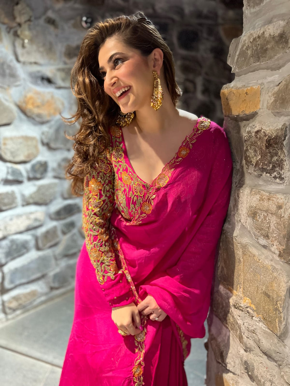 Shivaleeka Oberoi in Rani Pink Lehenga