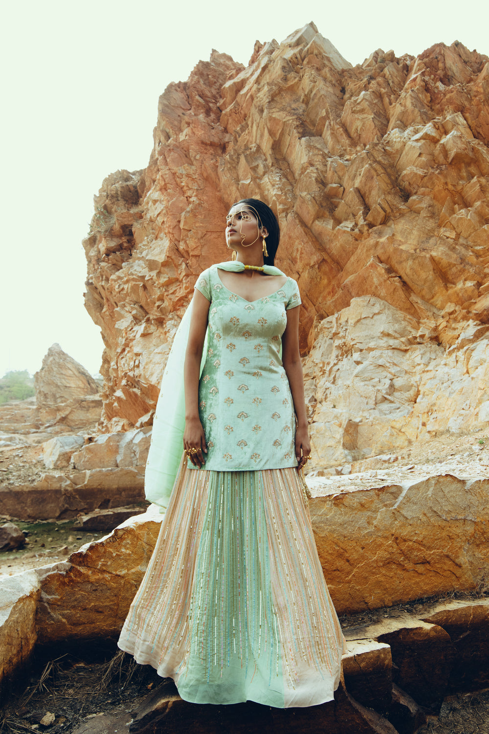 MULTI-COLOUR LEHENGA