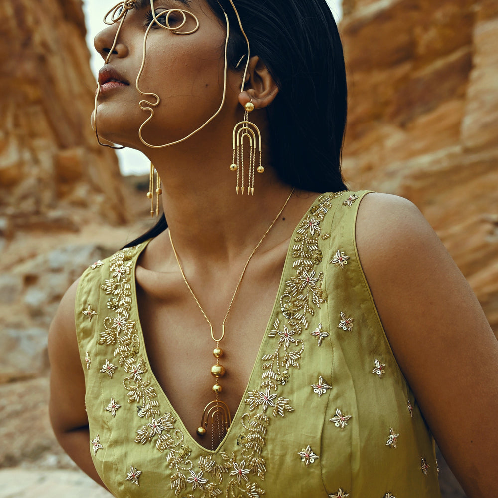 
                      
                        PISTA GREEN KURTA VELVET LEHENGA
                      
                    
